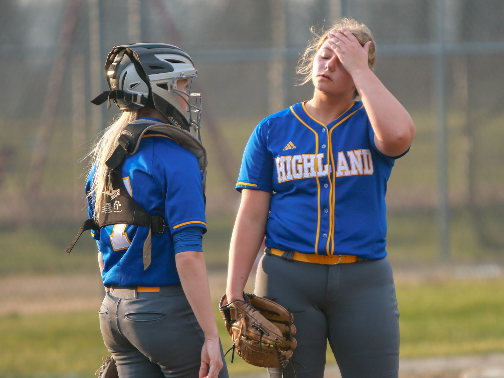 Prep softball - Highland at Kankakee Valley
